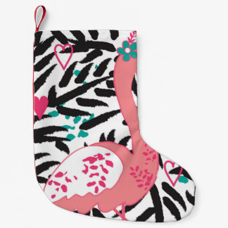 Flamingoexotisk vintage liten julstrumpa