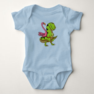 Flamingofågel som rider den T-Rex dinosauren T Shirt