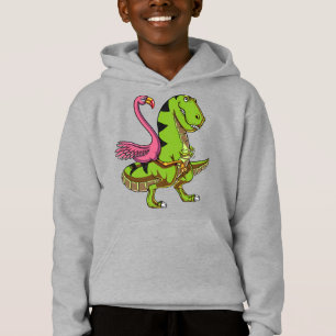Flamingofågel som rider den T-Rex dinosauren T Shirt