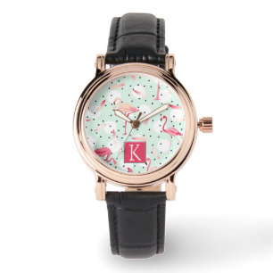 Flamingofågeln med fjädrar tillfogar ditt armbandsur