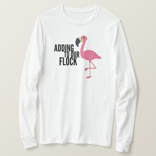 Flamingoflock Maternity Långärmad T-Shirt (Design framsida)