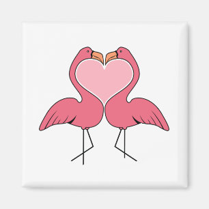 Flamingokärlek Magnet