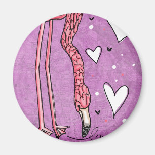 flamingokärlek magnet
