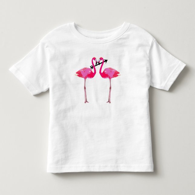 Flamingokärlek Tee Shirt (Framsida)