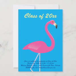 Flamingoklassen 2019 Studentfest - Blue Inbjudningar