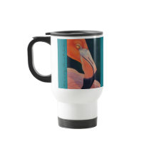Flamingometalltravel mug