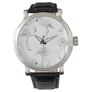 Flamingomönster Armbandsur