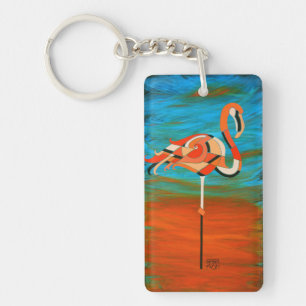 Flamingonyckelring