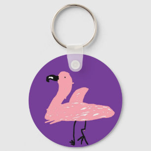 Flamingonyckelring Nyckelring
