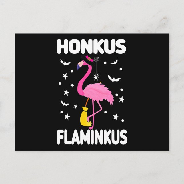 Flamingoo | Honkus Flaminkus Halloween Flamingoo Inbjudan Vykort (Framsida)