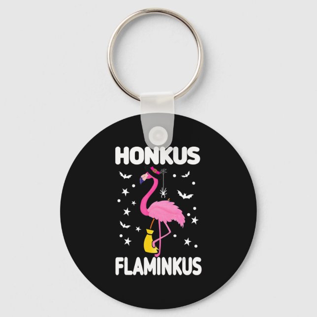 Flamingoo | Honkus Flaminkus Halloween Flamingoo Nyckelring (Framsida)