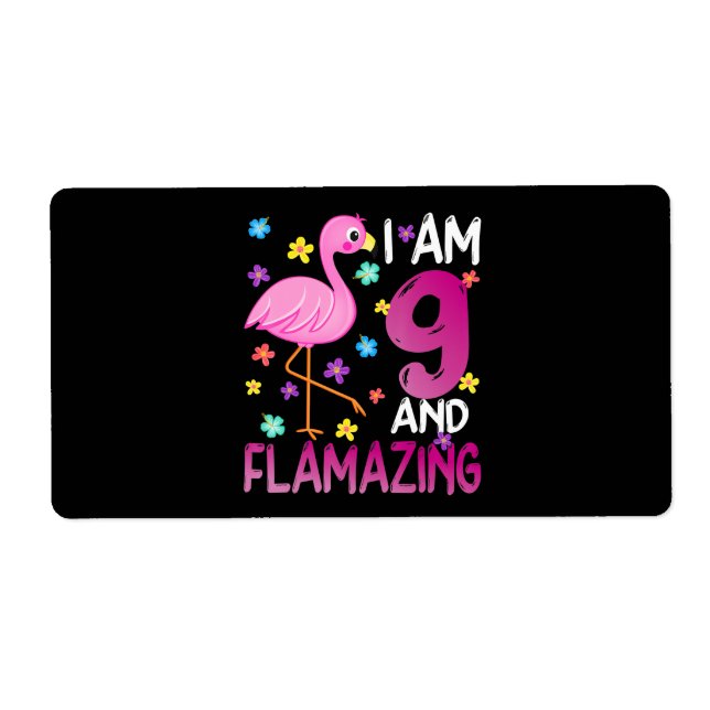 Flamingoo | Jag är 9-faldig Fantastisk 9:e födelse Fraktsedel (Framsidan)