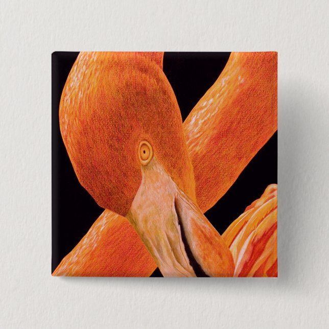 Flamingoporträtt Knapp (Framsida)