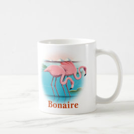 Flamingor på den karibiska ön Bonaire Kaffemugg