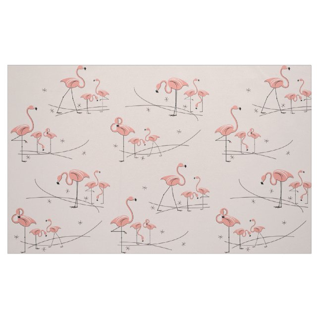 Flamingor Rosa Multi stor mönster Tyg (Fat Quarter)