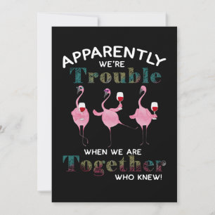 Flamingor Tydligen är vi problematiska Flamingos Tack Kort