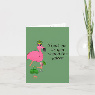 Flamingorecept noterar kortet kort