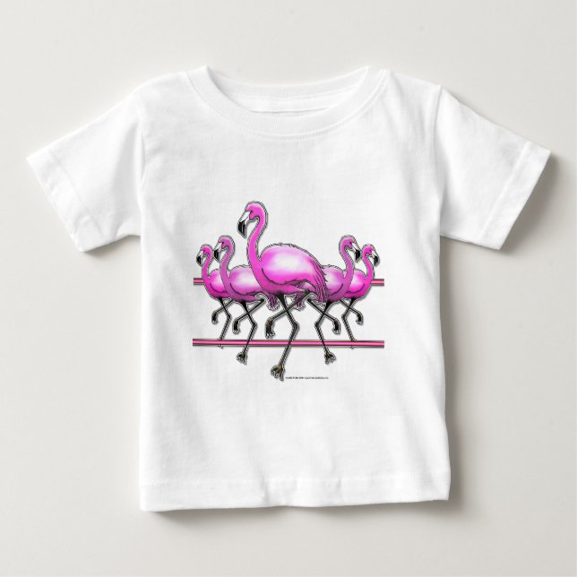 Flamingoremsa Tee Shirt (Framsida)