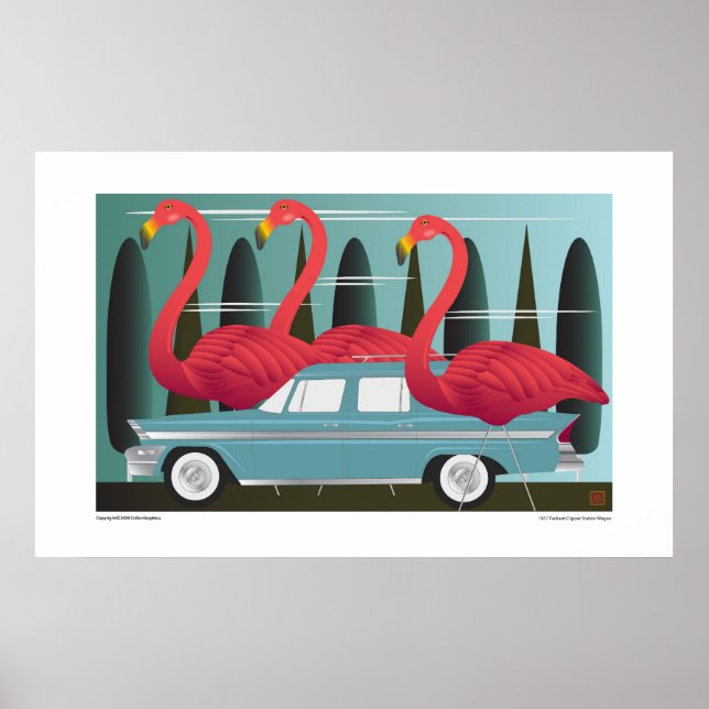 FLAMINGORER TILL TOWN- POSTER (Framsidan)