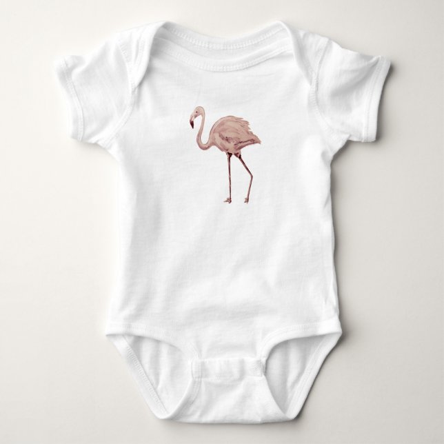 Flamingorosa babyblus t shirt (Framsida)