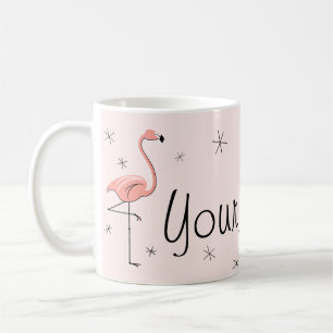 Flamingorosa kända" mugg
