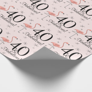 Flamingorosor 40 och sagolikt!", inpackning av presentpapper