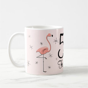 Flamingorosor 50 och sagolikt!", mugg