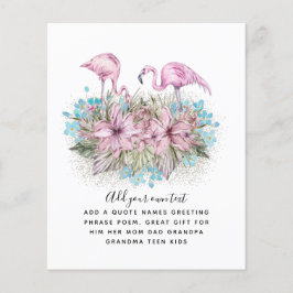 FLAMINGOS Anpassningsbar Inbjudan meddelande Hälsn Flygblad