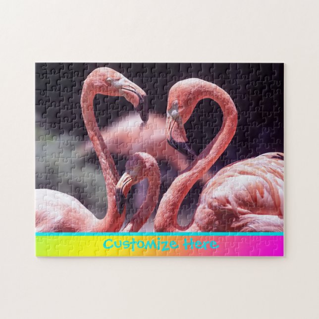 Flamingos Anpassningsbar Puzzle Pussel (Horisontell)