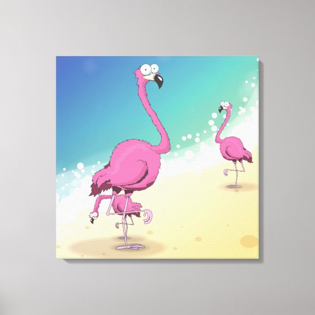 flamingos canvastryck (Framsida)