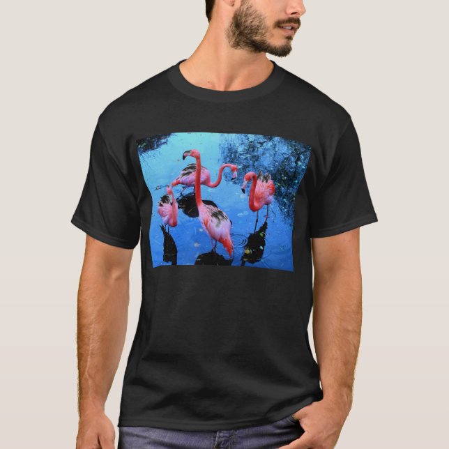 Flamingos Dancing T-shirt (Framsida)