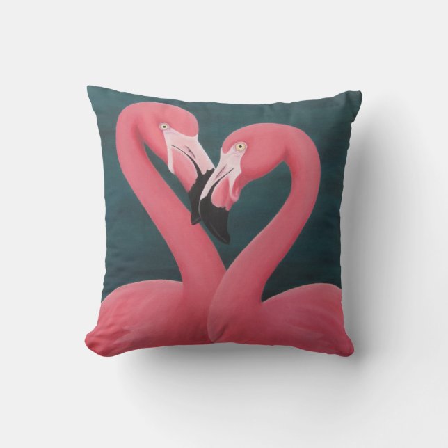 Flamingos Dekorativ kudde (Framsida)