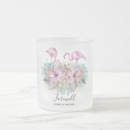Flamingos Farewell Adjö Bon Voyage Gift Friends Frostad Glasmugg