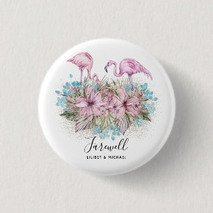 Flamingos Farewell Adjö Bon Voyage Gift Friends Knapp