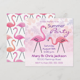 Flamingos Festinladning Inbjudningar