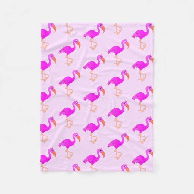 Flamingos Fleece Blanket - Lycklig (Framsidan)
