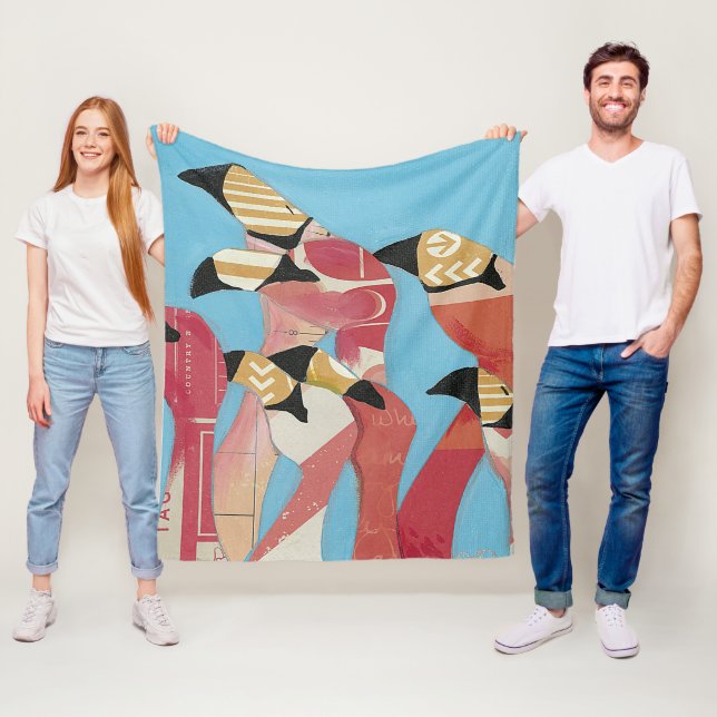 Flamingos Fleecefilt (På plats)