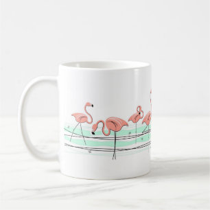 Flamingos fodrar muggen kaffemugg