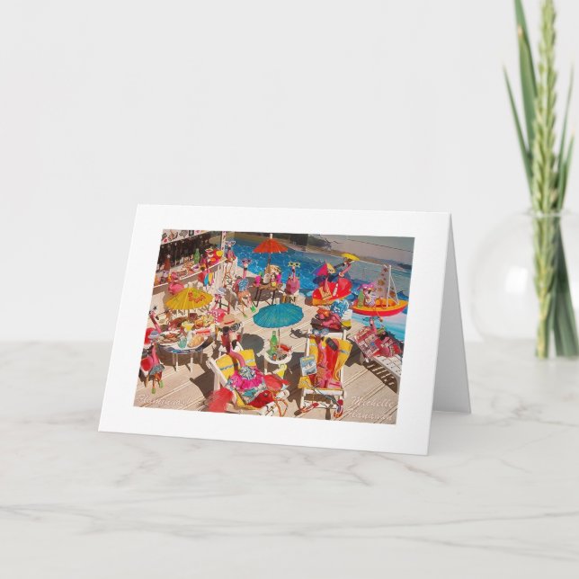 "Flamingos!", för notera kortet! Kort (Framsida)