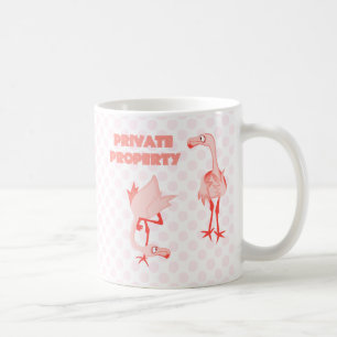 Flamingos för privat egendom kaffemugg