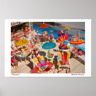 Flamingos! för utskrift/Poster (ingen gräns) Poster