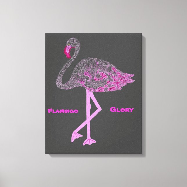 Flamingos Glory Canvastryck (Framsida)