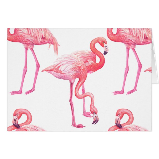 Flamingos Hälsningskort (Framsidan Horizontal)