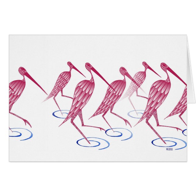 Flamingos Hälsningskort (Framsidan Horizontal)