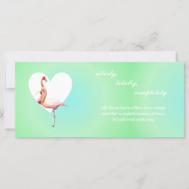 Flamingos i kärlek med grönt av mynning som bakgru