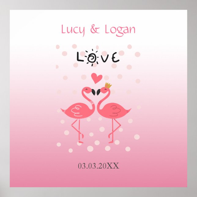 Flamingos i Kärlek Poster (Framsidan)