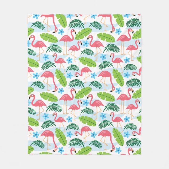 Flamingos i Paradise Fleece Blanket (Framsidan)