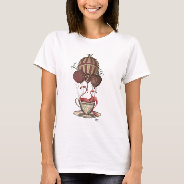 Flamingos i Tekopp T-shirt (Framsida)