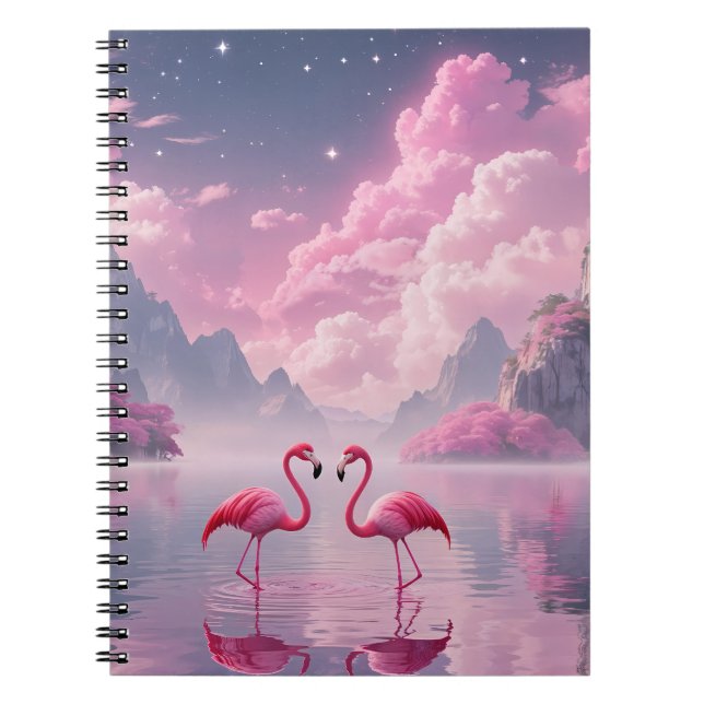 Flamingos in einer Traumwelt Anteckningsbok (Framsidan)