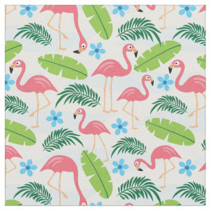 Flamingos in Paradise Fabric Tyg